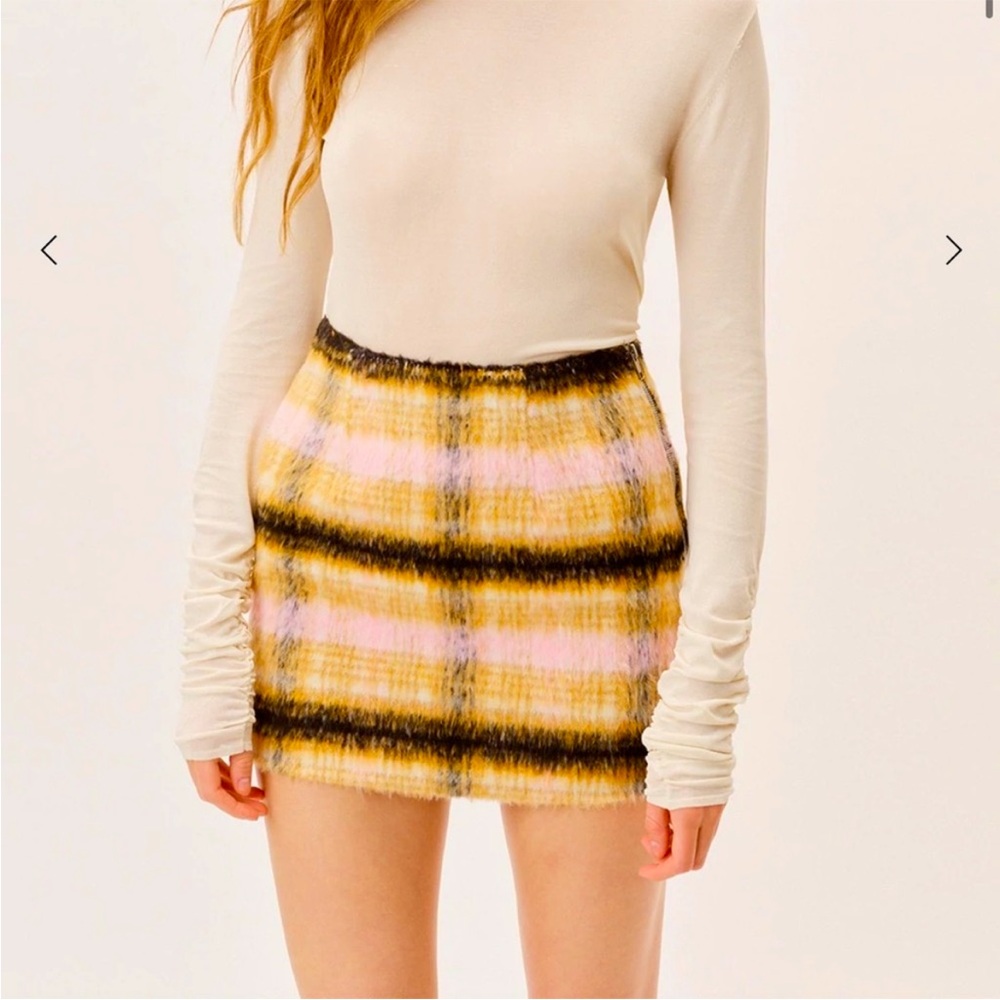 FL&L For Love and Lemons Rachel Tweed Plaid Clueless Skirt Small